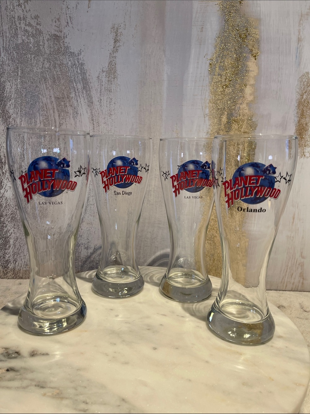 Planet 🌎 Hollywood glass collection (4 glasses) 😍😜🎁